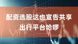 配资选股这也宣告共享出行平台哈啰